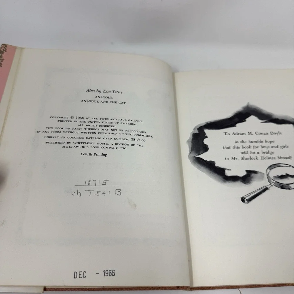 BASIL OF BAKER STREET by Eve Titus - 1958 - Great Mouse Detective, Ex Library